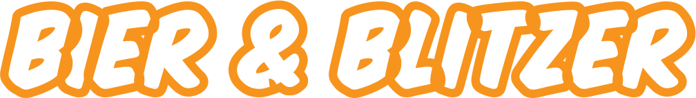 Bier und Blitzer Schriftzug
